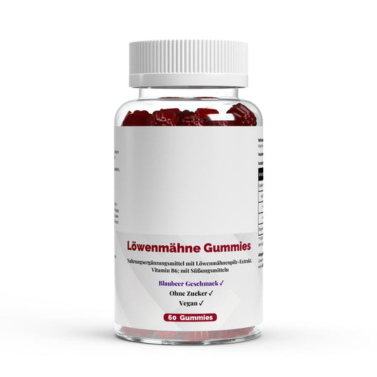 Löwenmähne + Vitamin B6 Gummies - 60 Stk.