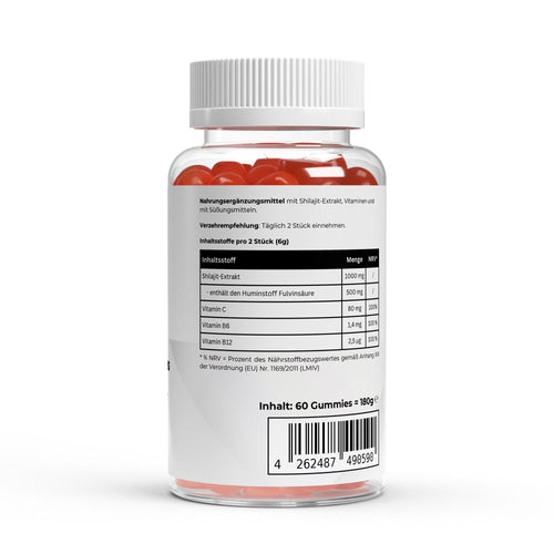 Premium Shilajit Gummies 1000 + Vitamin C,B6, B12 - 60 Stk